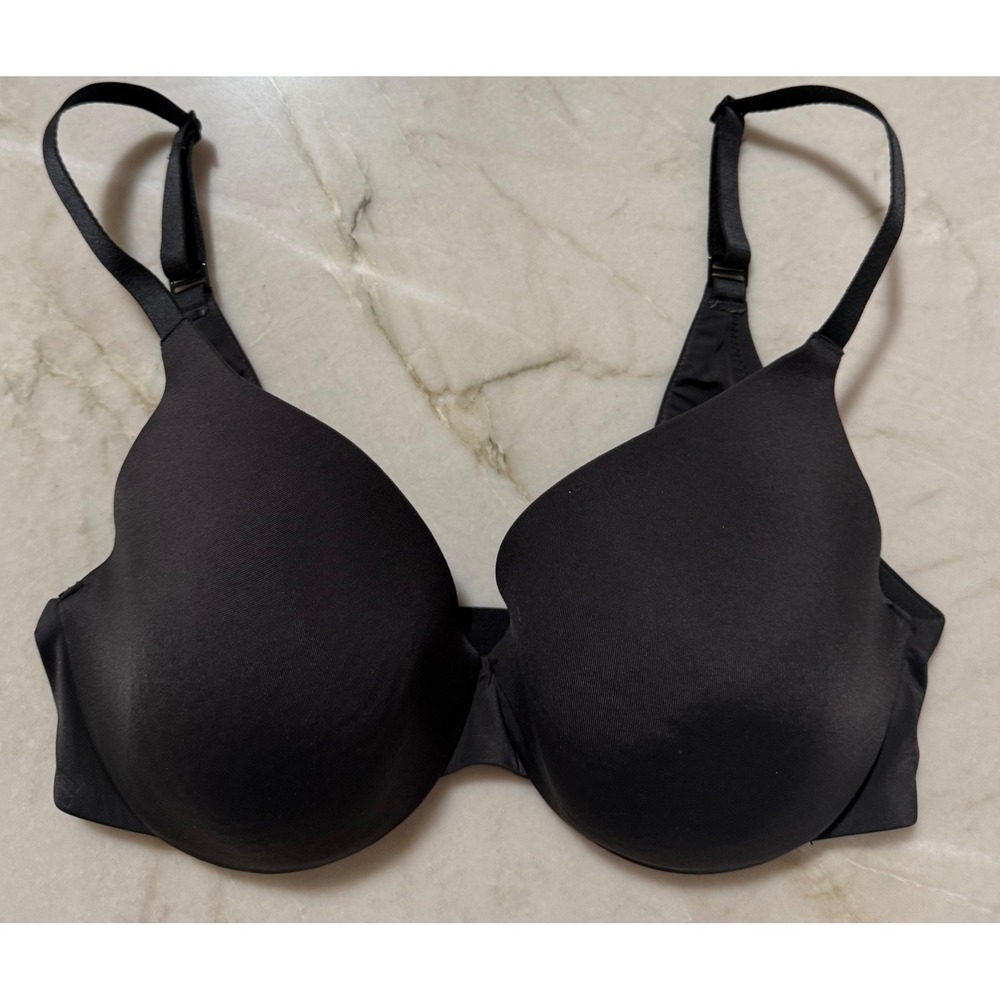 SKIMS Fits‎ Everybody T-Shirt Bra Onyx Black Underwire Padded 32D